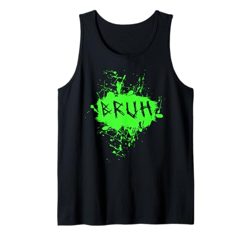 Bruh Lustiger Spruch Meme Bro Boy Mädchen Kinder Jugend Teenager Slang Tank Top von trendy Funny Sayings Bruh Meme Video Game co.