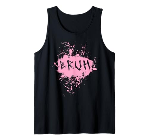 Bruh Lustiger Spruch Meme Bro Boy Mädchen Kinder Jugend Teenager Slang Tank Top von trendy Funny Sayings Bruh Meme Video Game co.
