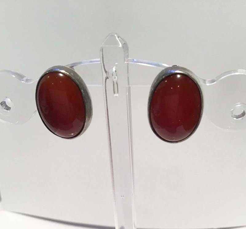sterling Ohrringe/Karneol Farbe 925 Ohrclips Geschenk Für Sie Silber Schöne Vintage sterling Ohrringe/Karneol Farbe 925 Ohrclips Geschenk Für Sie Silber Schöne Vintage von trendyandmine