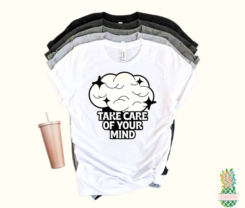 Pass Auf Deinen Verstand Auf Tolles Bewusstseinsshirt Für Mentale Gesundheit von trendythreadsapparel