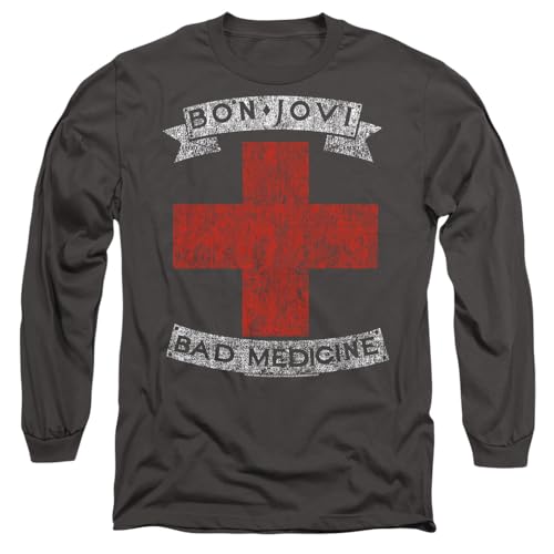 Trevco, inc. Unisex Bon Jovi Bad Medicine Long Sleeve, Charcoal T-Shirt, anthrazit, XL Trevco, inc. Unisex Bon Jovi Bad Medicine Long Sleeve, Charcoal T-Shirt, anthrazit, XL von trevco, inc.