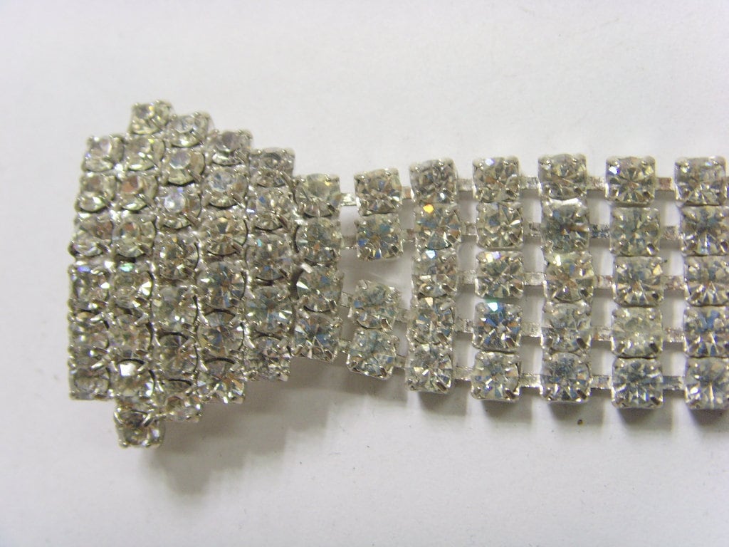 Vintage Silber Krawattenbrosche 16, 5 cm Diamante Strass Schmuck Et1602 Vintage Silber Krawattenbrosche 16, 5 cm Diamante Strass Schmuck Et1602 von tribalbeadsandarts