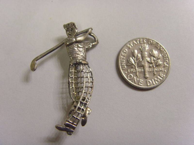Vintage Sterling Silber Einzigartige Designer Golfspieler Brosche Pga E14034 Vintage Sterling Silber Einzigartige Designer Golfspieler Brosche Pga E14034 von tribalbeadsandarts