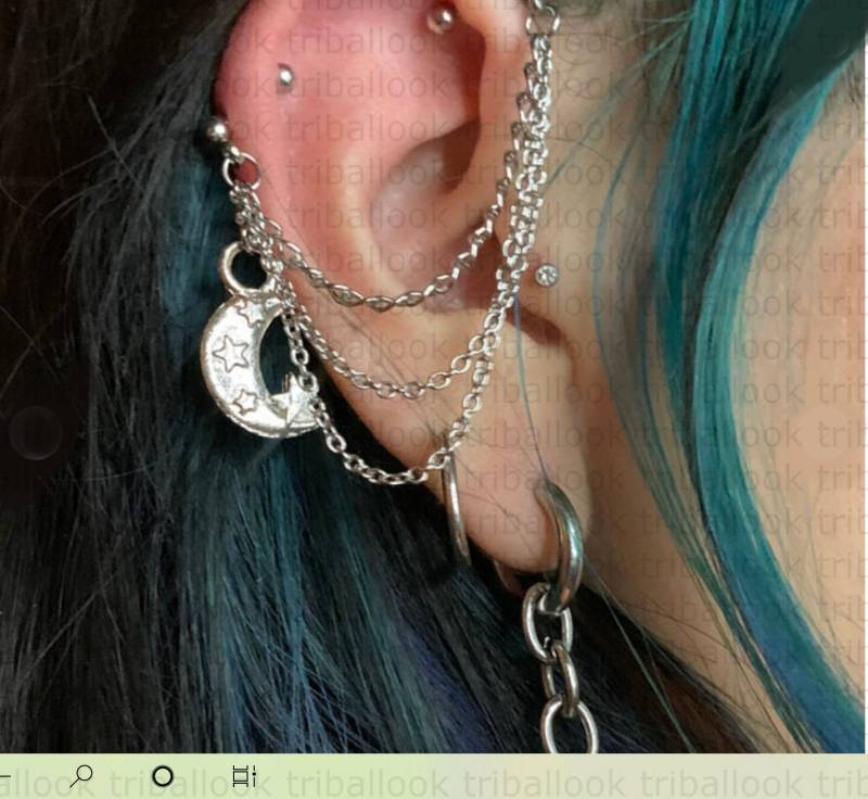 Industrial Barbell, Piercing, 316Lr Edelstahl Barbells, Mond Und Stern | M2D Industrial Barbell, Piercing, 316Lr Edelstahl Barbells, Mond Und Stern | M2D von triballook