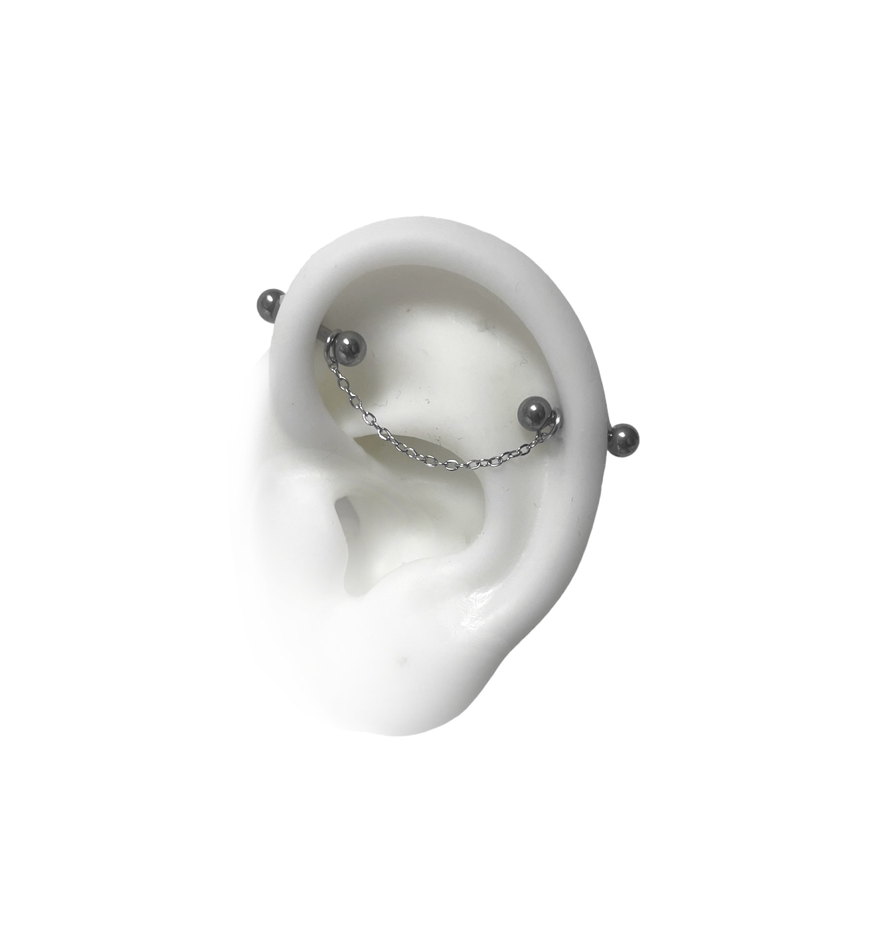 Industrial Piercingstäbe Mit Ketten, Ohrknorpelstege Kette(M24 Eine Kette Industrial Piercingstäbe Mit Ketten, Ohrknorpelstege Kette(M24 Eine Kette von triballook