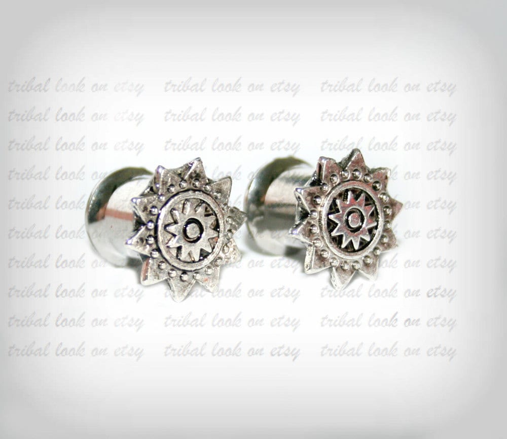 Ohr Plugs-Edelstahl Messgeräte -Double Flared-Single Flared-Schraube-Auf-Ohr Gauge - Sun Ohr Plugs-Edelstahl Messgeräte -Double Flared-Single Flared-Schraube-Auf-Ohr Gauge - Sun von triballook