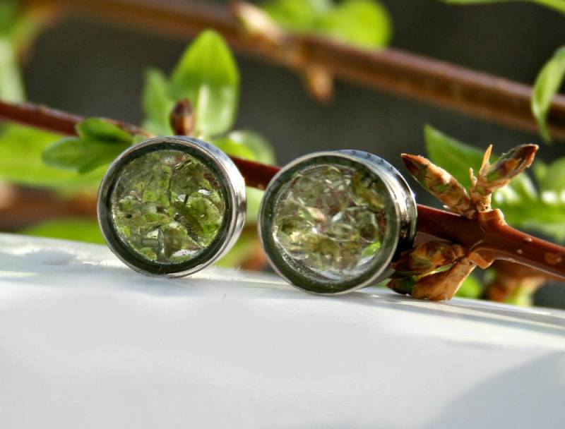 Peridot Steine-Ohr Plugs-Edelstahl Lehren-Double Flared-Single Flared-Screw-On-Ear Gauge Peridot Steine-Ohr Plugs-Edelstahl Lehren-Double Flared-Single Flared-Screw-On-Ear Gauge von triballook