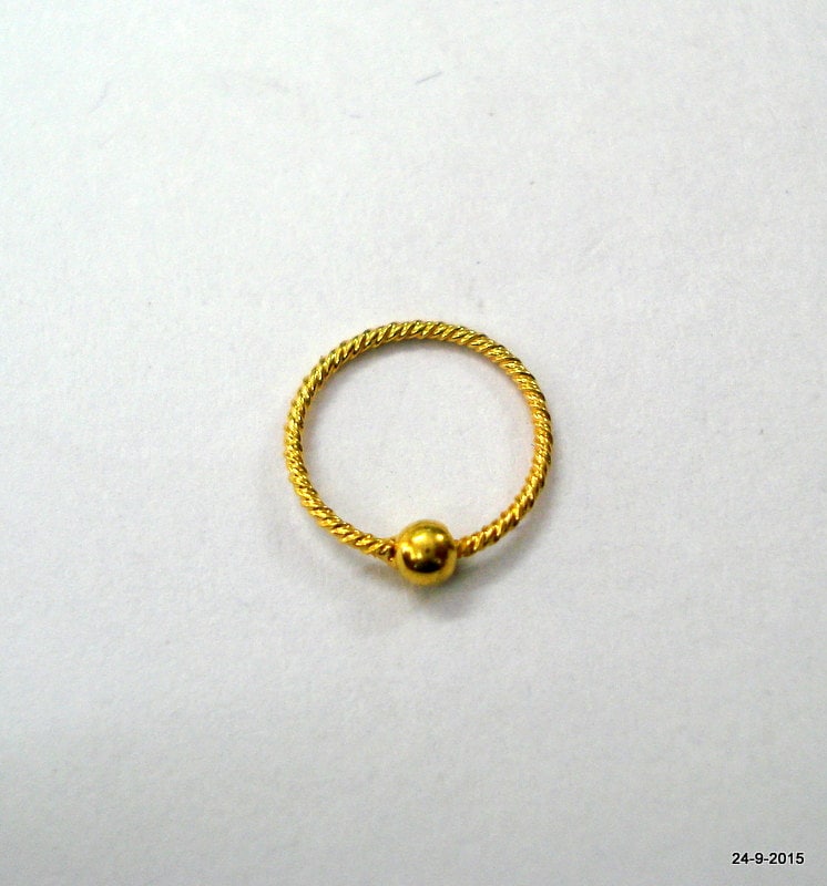 18Kt Gold Nase Ring Reifen Stud Ornament von tribalsilver99