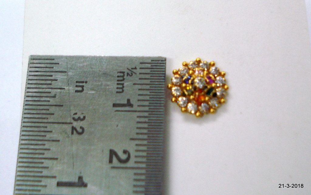 18Kt Gold Nase Stud Nosepin Ornament Handgefertigte Goldschmuck von tribalsilver99