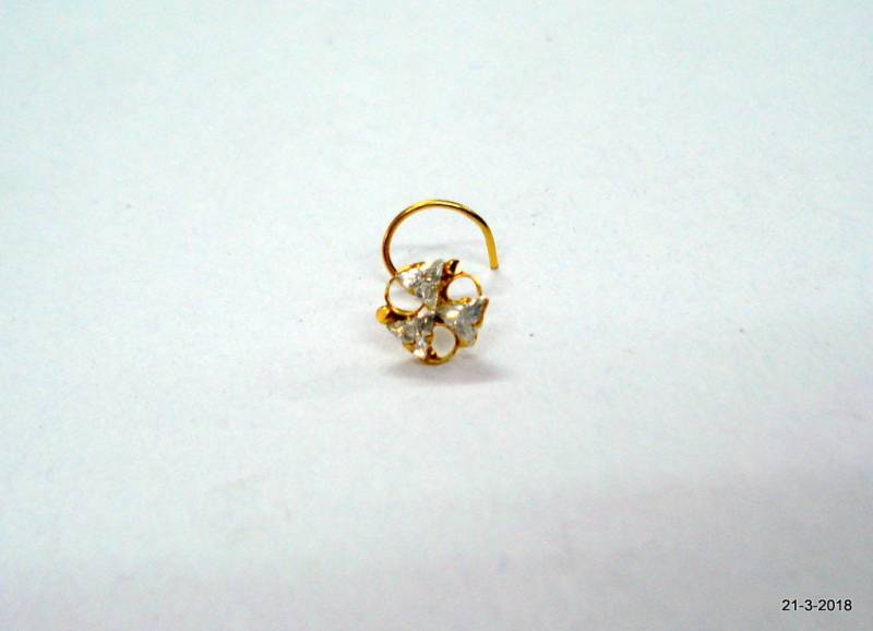 18Kt Gold Nase Stud Ornament Handgemachte Schmuck von tribalsilver99