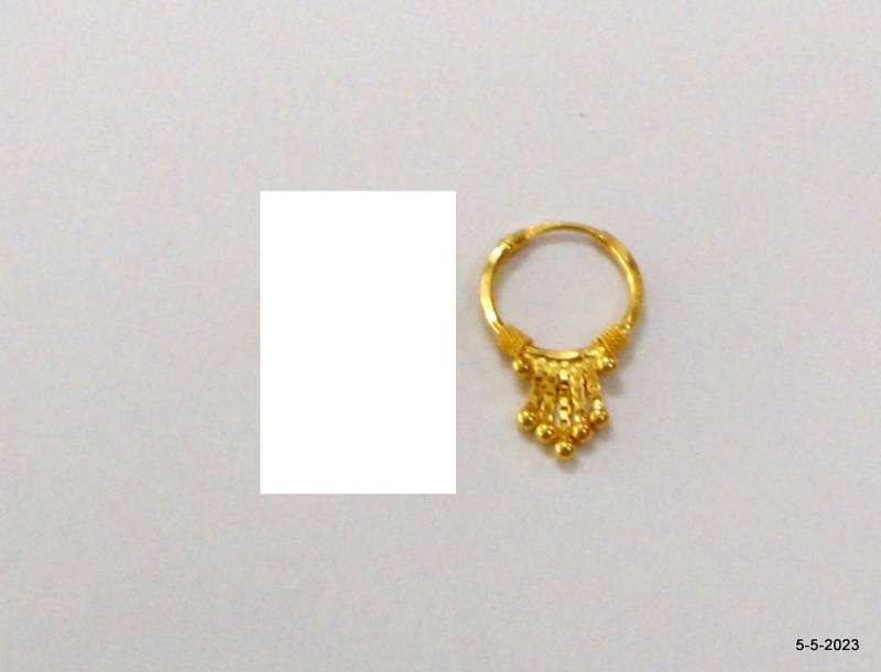 18Kt Gold Ohrring Hoop Handmade Schmuck Säugling Ein Stück Nasenring von tribalsilver99