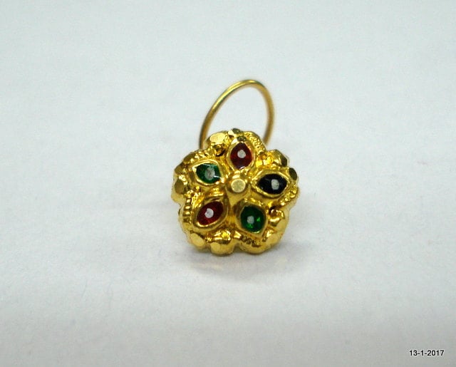 18Kt Traditionelles Design Gold Nase Gestüt Nosepin Schmuck Handgefertigt von tribalsilver99