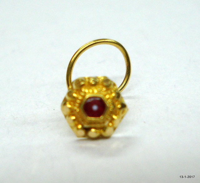 18Kt Traditionelles Design Gold Nase Gestüt Nosepin Schmuck Handgefertigt von tribalsilver99