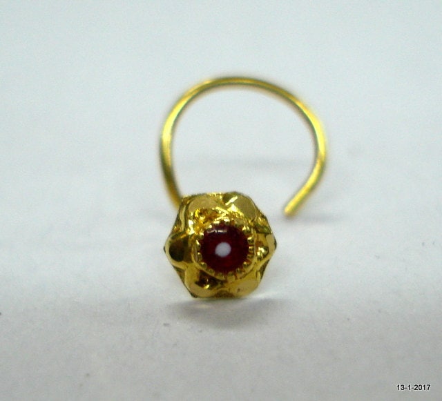 18Kt Traditionelles Design Gold Nase Gestüt Nosepin Schmuck Handgefertigt von tribalsilver99