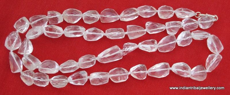 595 Ct Kristall Edelstein Fiel Perlen Kette Lang von tribalsilver99