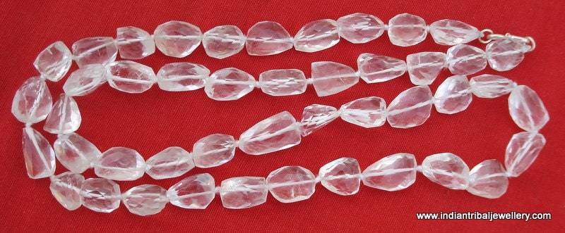 595 Ct Kristall Edelstein Fiel Perlen Kette Lang von tribalsilver99