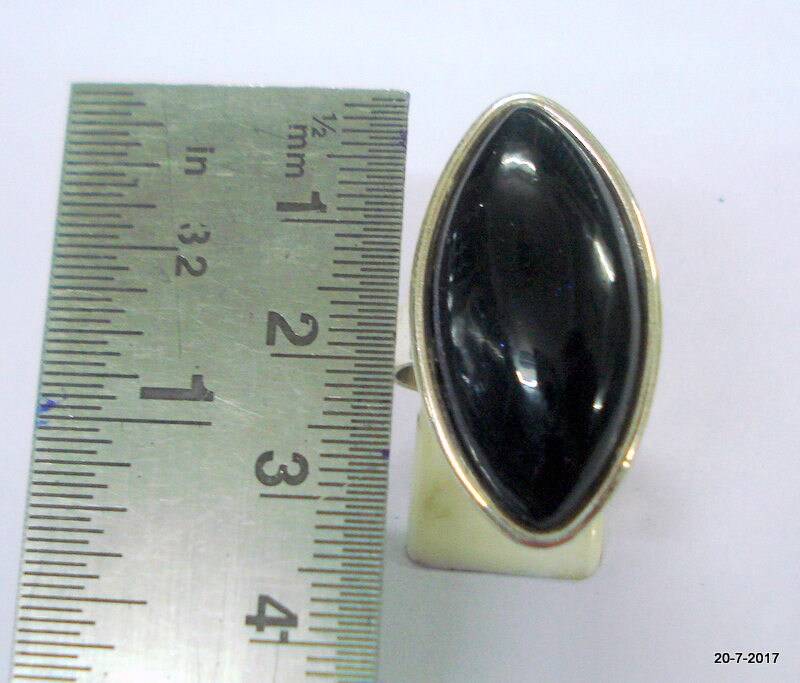 925Er Silberring Onyx Edelsteinring Cocktailring Handgemacht von tribalsilver99