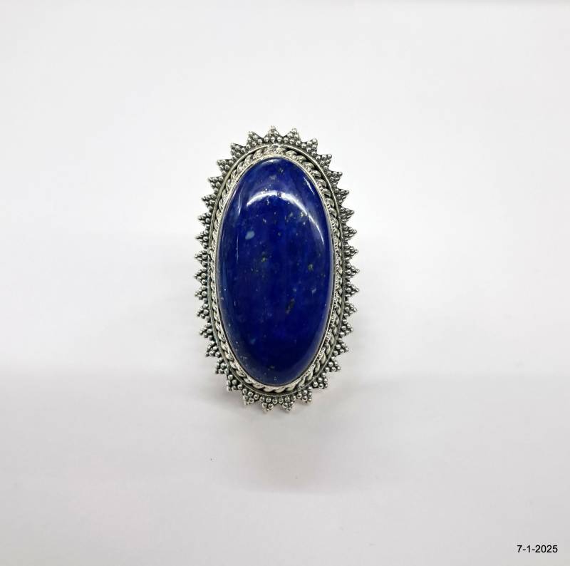 925Er Sterlingsilberring Große Ringe Cocktailringe Lapislazuli Steinsilberring von tribalsilver99
