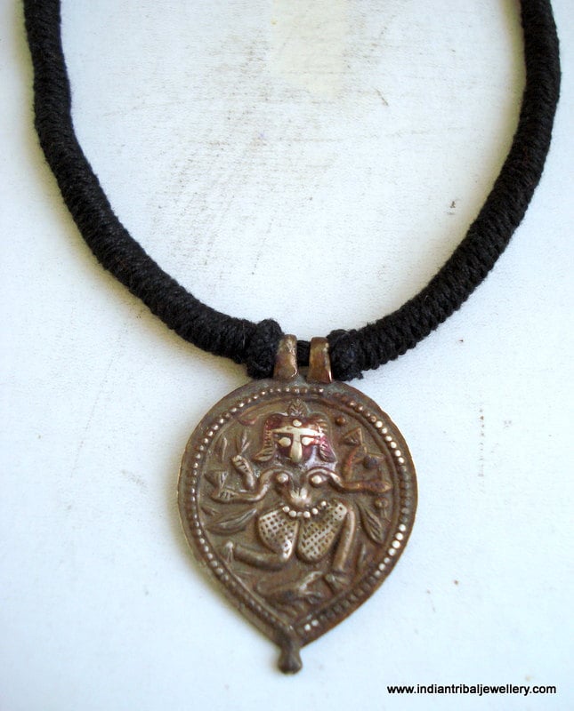 Alte Antike Stammes-Alte Silber Gott Shiva Amulett Anhänger Halskette Hindu von tribalsilver99