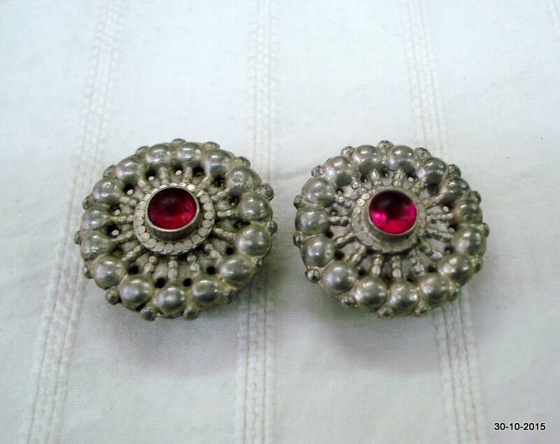 Alte Antike Stammes-Alte Silber Ohr Stecker Ohrringe Bauchtanz Schmuck von tribalsilver99