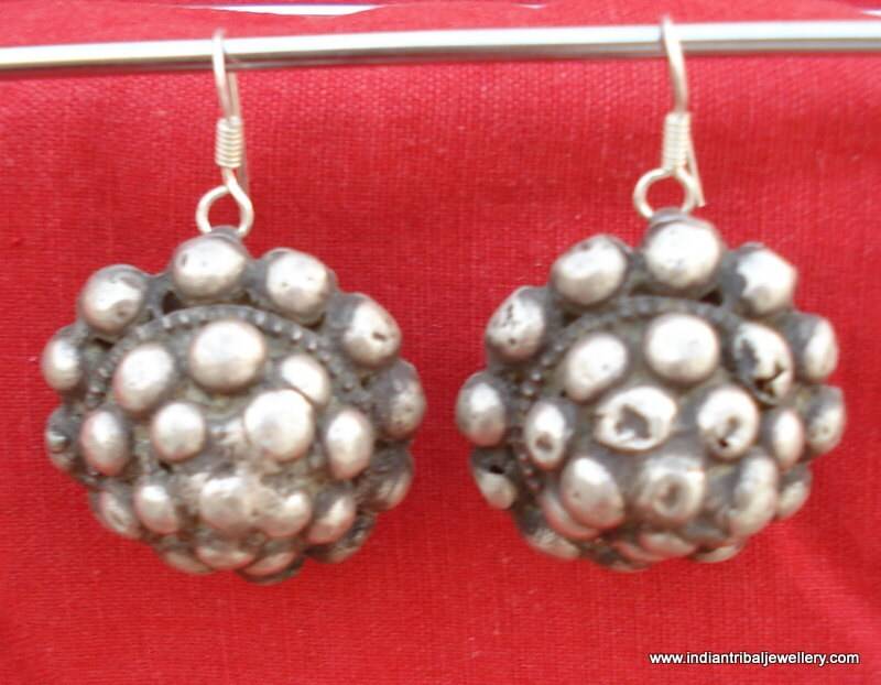 Alte Antike Stammes-Alte Silber Ohr Stecker Ohrringe von tribalsilver99