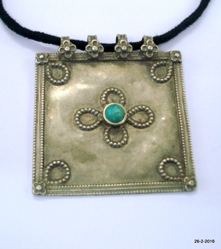 Alte Antike Stammes-Silberne Halskette Anhänger Traditioneller Schmuck von tribalsilver99