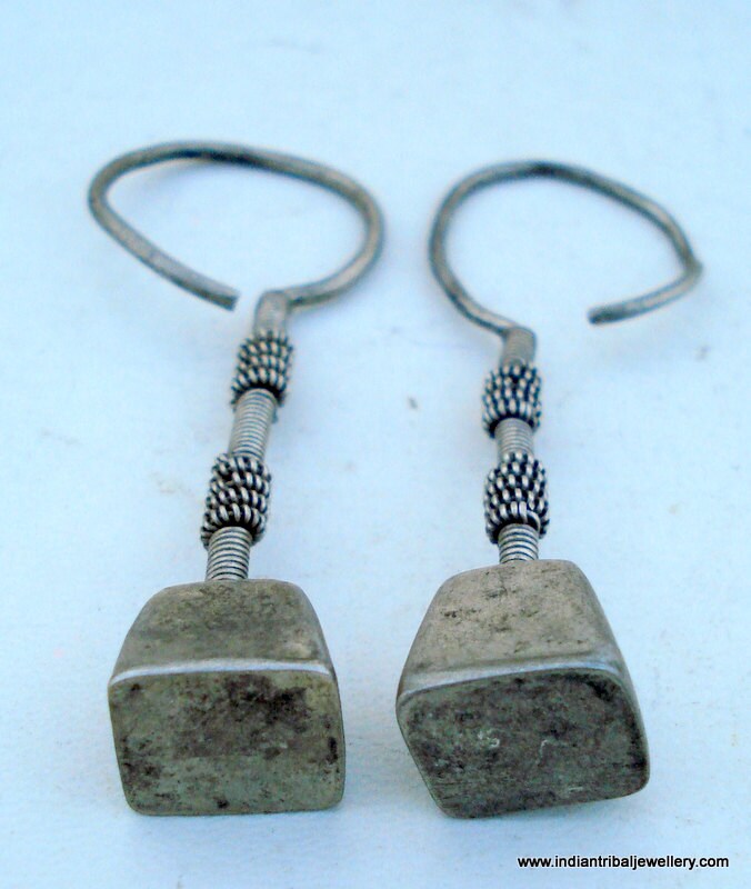 Alte Silber Schmuck Ohrringe Vintage Antik Stammes von tribalsilver99