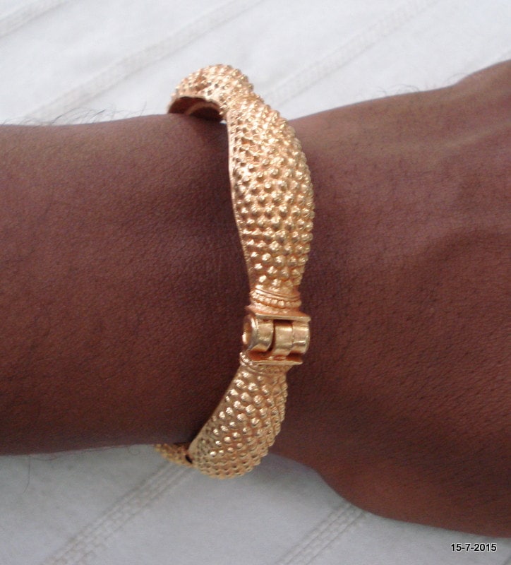 Antik Gold Vergoldet Silber Armband Armreif Jahrgang Gold Vermeil von tribalsilver99