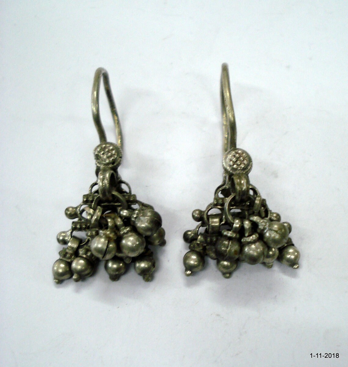 Antike Stammes Alter Silber Ohrringe Traditionelle Bangara von tribalsilver99