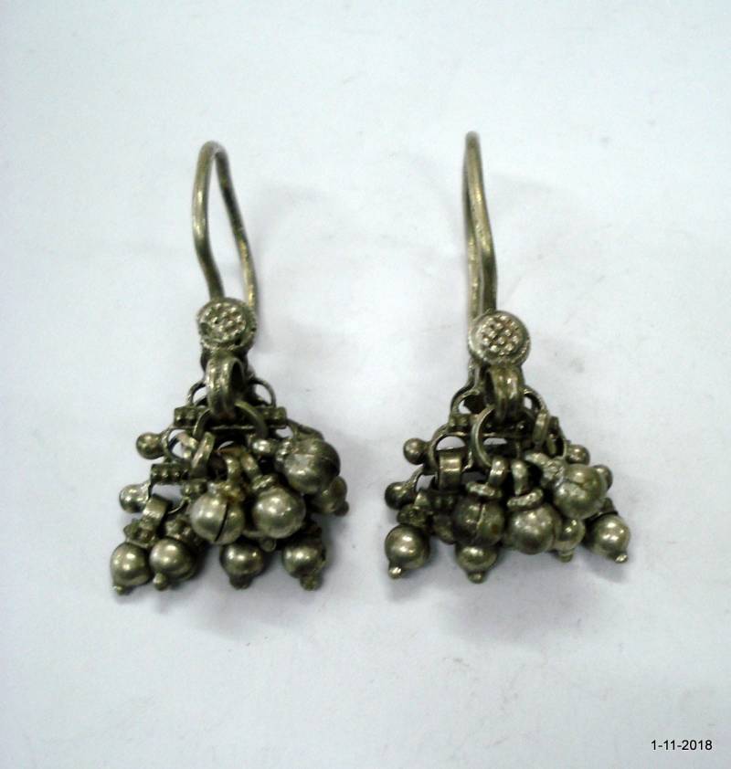 Antike Stammes Alter Silber Ohrringe Traditionelle Bangara von tribalsilver99