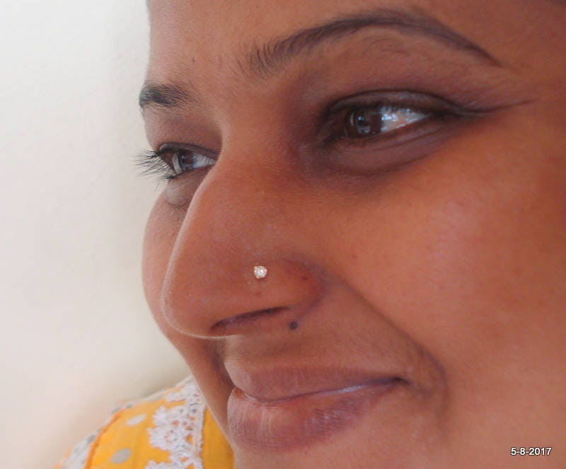 Ethno Diamant Nasennadel Gold Nasenstecker Handgemachte Ethno Diamant Nasennadel Gold Nasenstecker Handgemachte von tribalsilver99