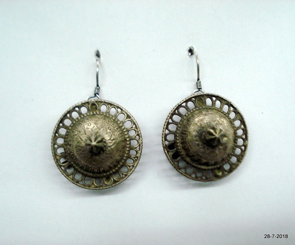 Jahrgang Antiken Stammes Alte Silber Ohrstecker Ohrringe Traditionellen Schmuck von tribalsilver99
