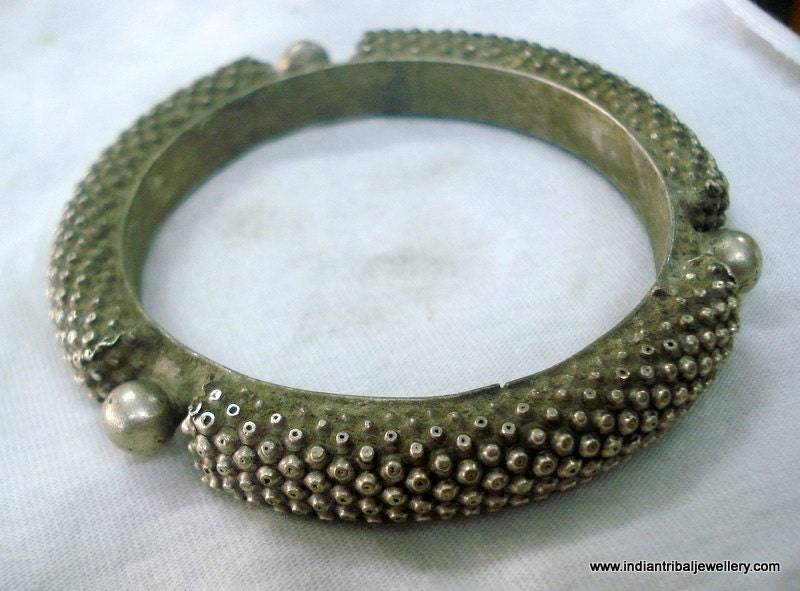 Jahrgang Antikes Sammlerstück Stammes-Alte Silber Armreif Armband Bellydance von tribalsilver99
