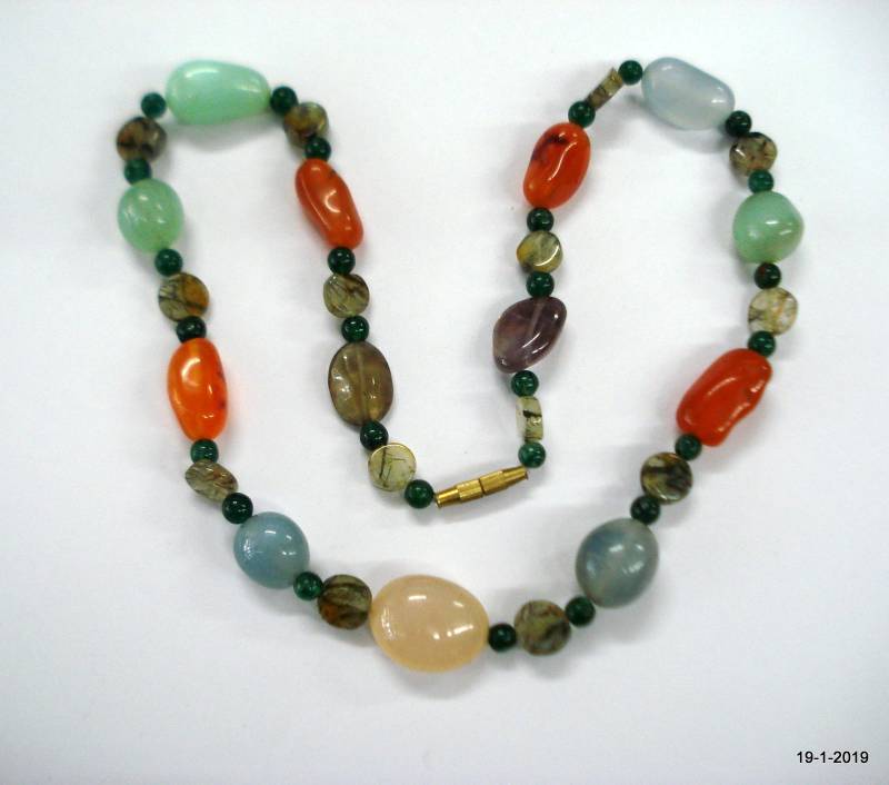 Jahrgang Multy Edelstein Perlen Kette Strang Rajasthan Indien von tribalsilver99