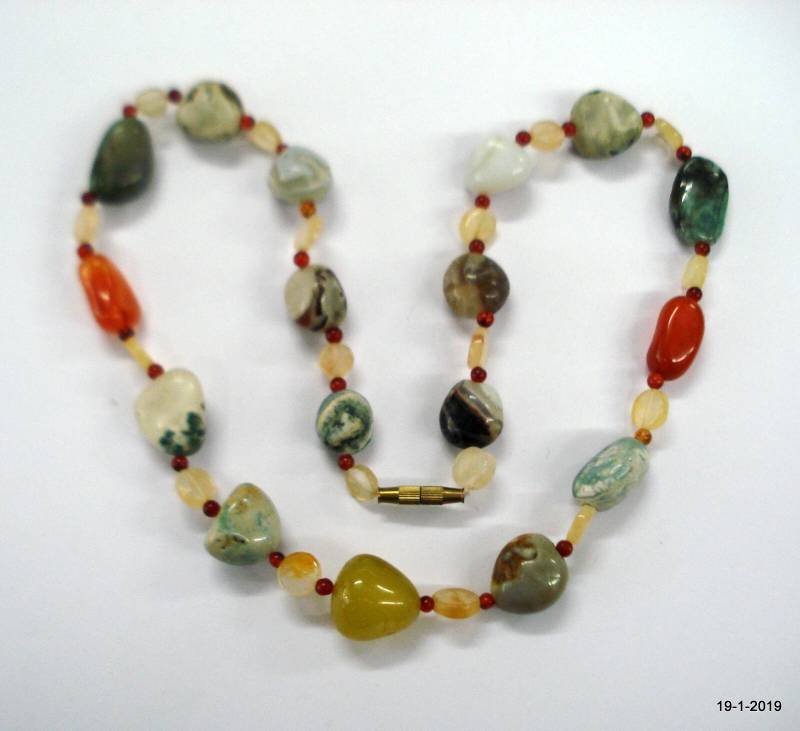 Jahrgang Multy Edelstein Perlen Kette Strang Rajasthan Indien von tribalsilver99