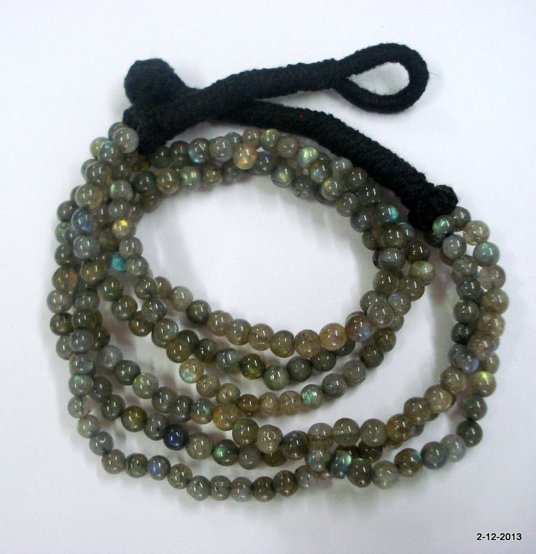 Labradorit Edelstein Perlen Kette Strang Bundesstaat Rajasthan, Indien von tribalsilver99