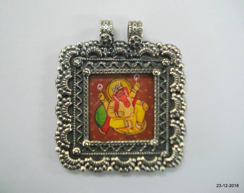 Traditionelle Design Sterlingsilber Halskette Malerei Anhänger Ethno-Schmuck von tribalsilver99