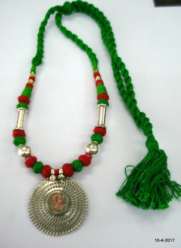 Traditionelle Design Sterlingsilber Halskette Malerei Anhänger Lord Ganesha von tribalsilver99