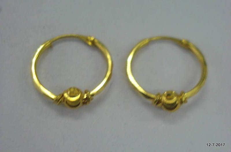 Traditionelle Design18Kt Gold Ohrringe Creolen Handgemacht Gold Piercing von tribalsilver99