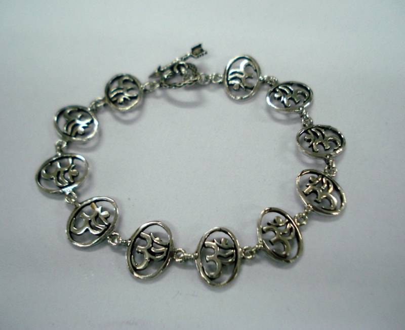 Traditionelle Sterling Silber Armband Manschette Handgefertigten Schmuck Om Zeichen von tribalsilver99