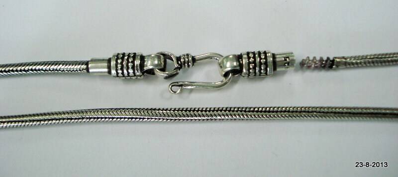 Traditionelles Design Sterling Silber Seil Kette Halskette Schlangen Design Lang 20 Zoll Traditionelles Design Sterling Silber Seil Kette Halskette Schlangen Design Lang 20 Zoll von tribalsilver99