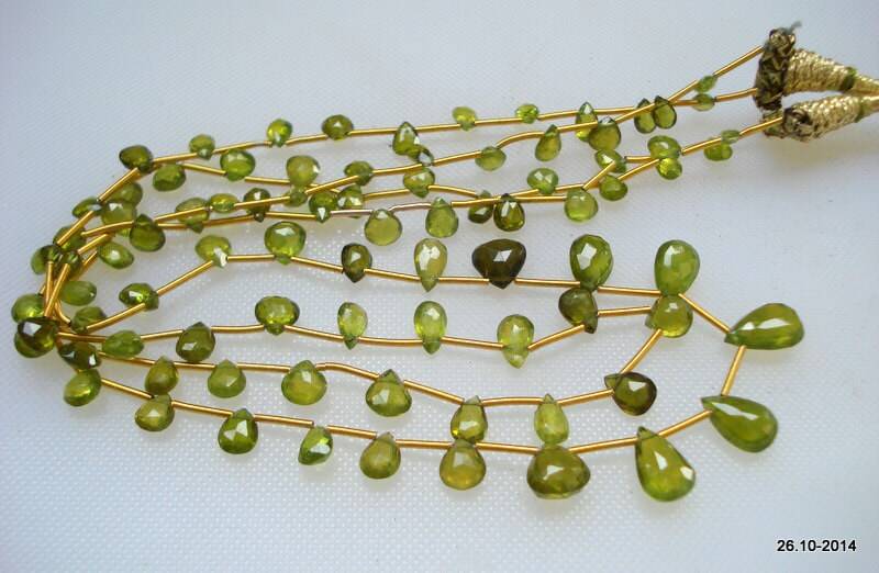 Vasonite Edelstein Facettierten Perlen Träne Tropfen Kette Strang 2 Linie von tribalsilver99