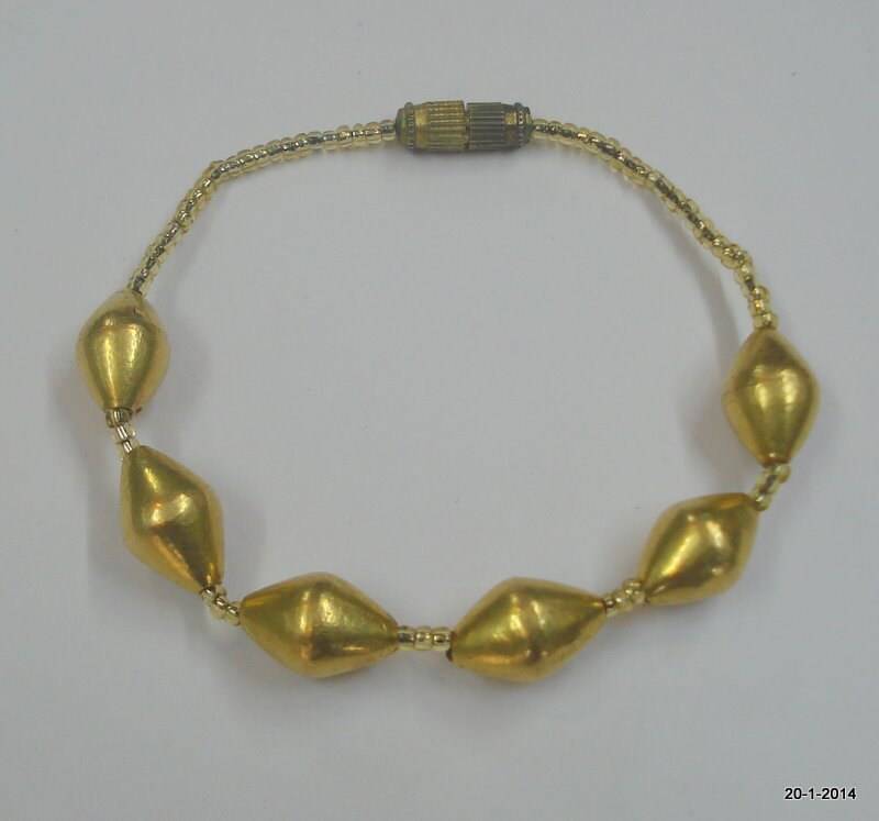 Vintage Antik 22K Gold Perlen Armband Armreif Manschette Alten Stammes-Schmuck von tribalsilver99