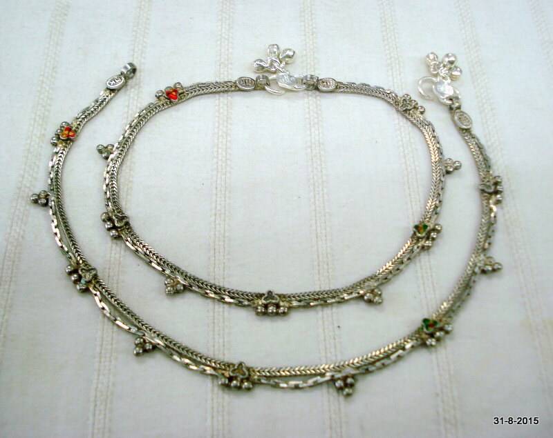 Vintage Antik Schmuck Stammes-Alte Silber Fußkette Füße Armband Knöchel Kette von tribalsilver99