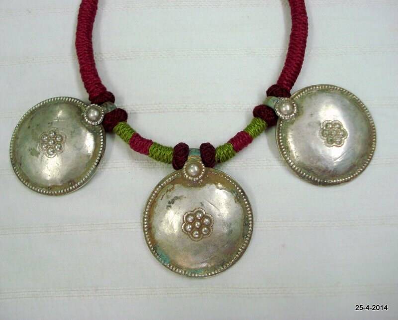 Vintage Antik Stammes-Alte Halskette Halsband Anhänger Bauchtanz Festplatte von tribalsilver99