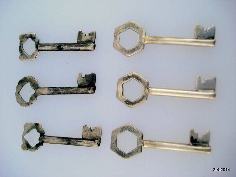 Vintage Antike Sammler Schlüssel Charm Lot 6 Stück Rajasthan Indien von tribalsilver99