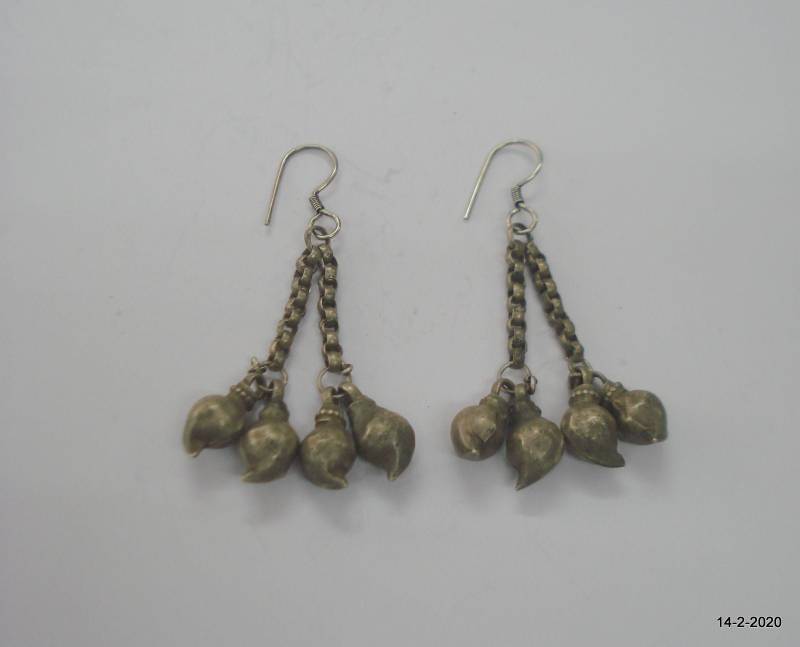 Vintage Antike Stammes Alte Silber Ohrringe Mango Perlen Banjara Schmuck von tribalsilver99