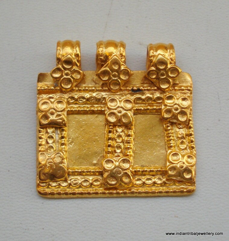Vintage Antiker Stammes-Alter Silber Gold Vermeil Gold Vergoldet Amulett Anhänger von tribalsilver99