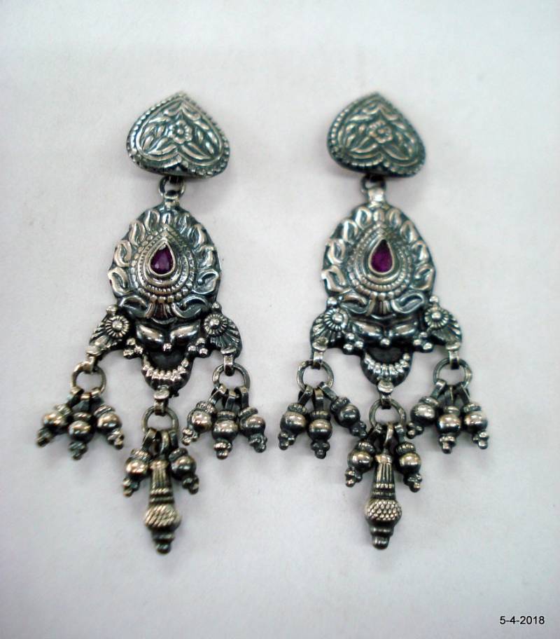 Vintage Ohrringe Sterling Silber Handgemacht Stammes-Ohrringe Ohrstecker von tribalsilver99