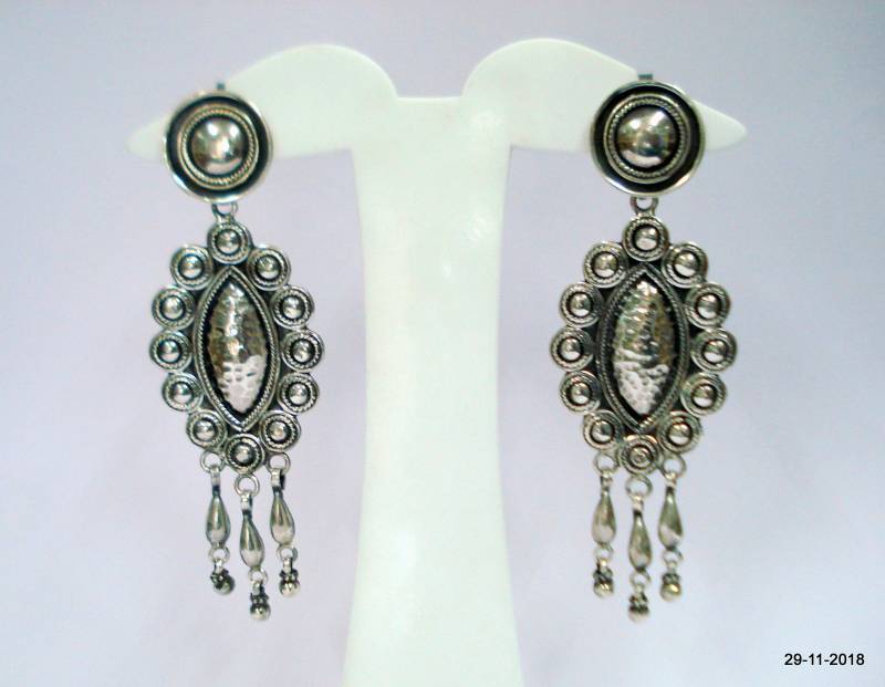 Vintage Ohrringe Sterling Silber Handgemacht Stammes-Ohrringe Ohrstecker von tribalsilver99